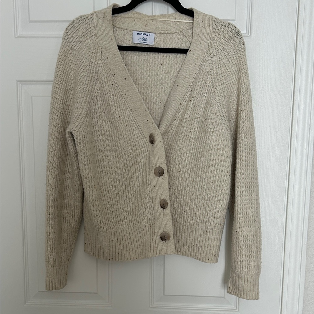 Old Navy Women's Beige Button-Up Cardigan